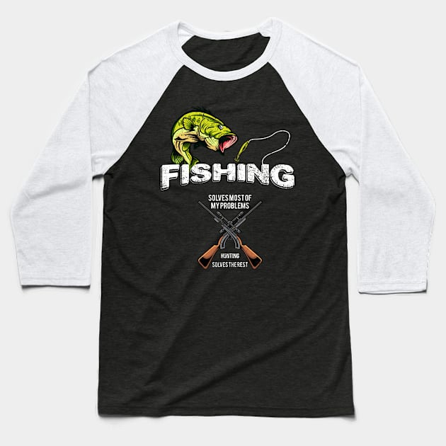 Fishing and Hunting Shirt, Hunting Gift, Fishing Gift, Fishing Shirt, Outdoor Lover Shirt, Outdoor Shirt, Outdoor Gift, Fisherman Short-Slee Baseball T-Shirt by kokowaza